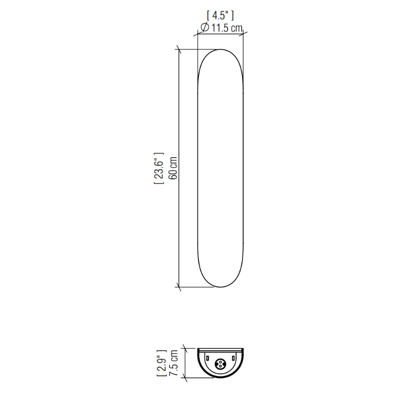 Accord 4194 Clean 2-lt 24" Tall LED Wall Light
