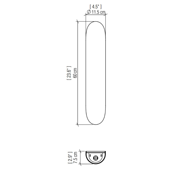 Accord 4194 Clean 2-lt 24" Tall LED Wall Light