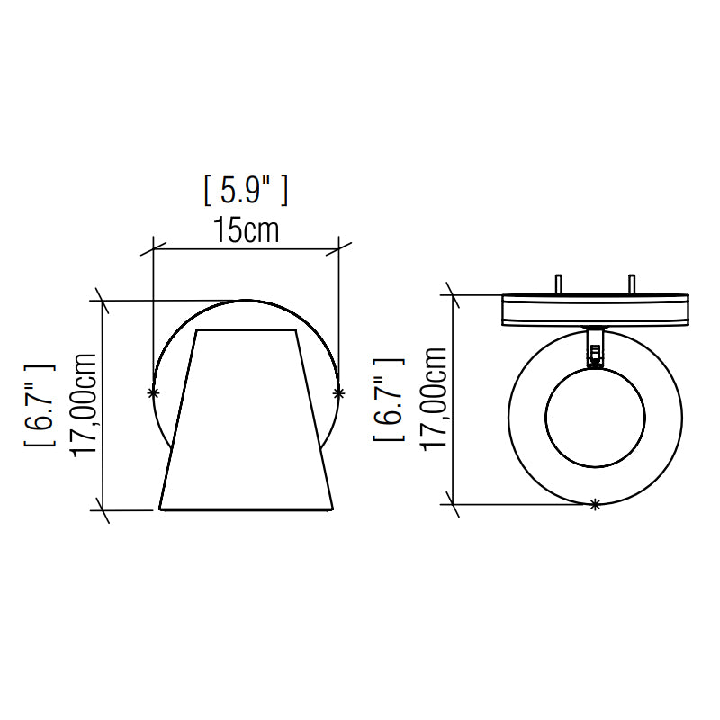Accord 4199 Conic 1-lt 7" Tall LED Wall Sconce