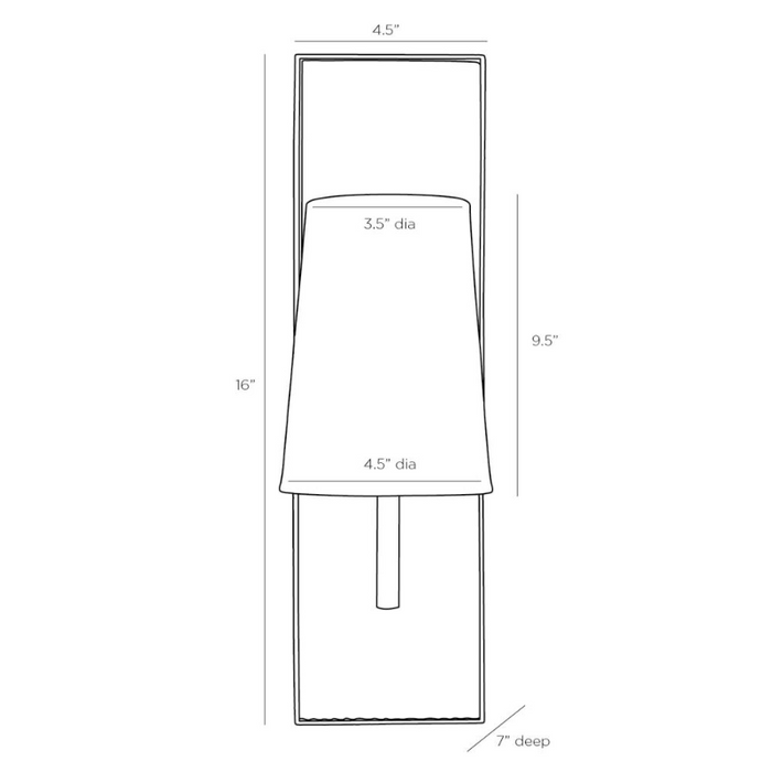 Arteriors 42042 Kapri 1-lt 16" Tall Wall Sconce