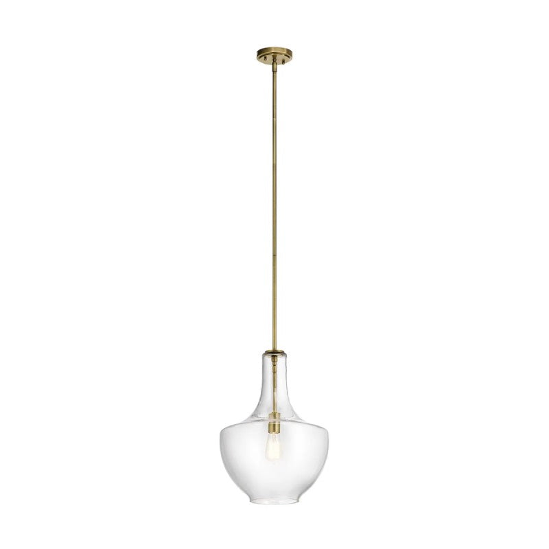 Kichler 42046 Everly 1-lt 14" Pendant-Natural Brass