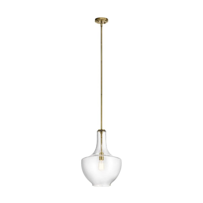 Kichler 42046 Everly 1-lt 14" Pendant-Natural Brass