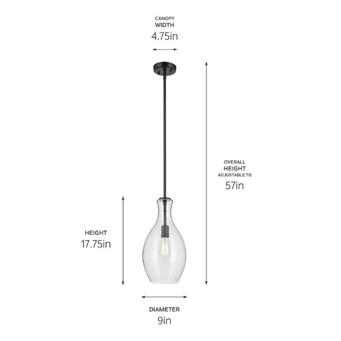 Kichler 42047 Everly 1-lt 9" Pendant
