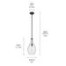 Kichler 42047 Everly 1-lt 9" Pendant