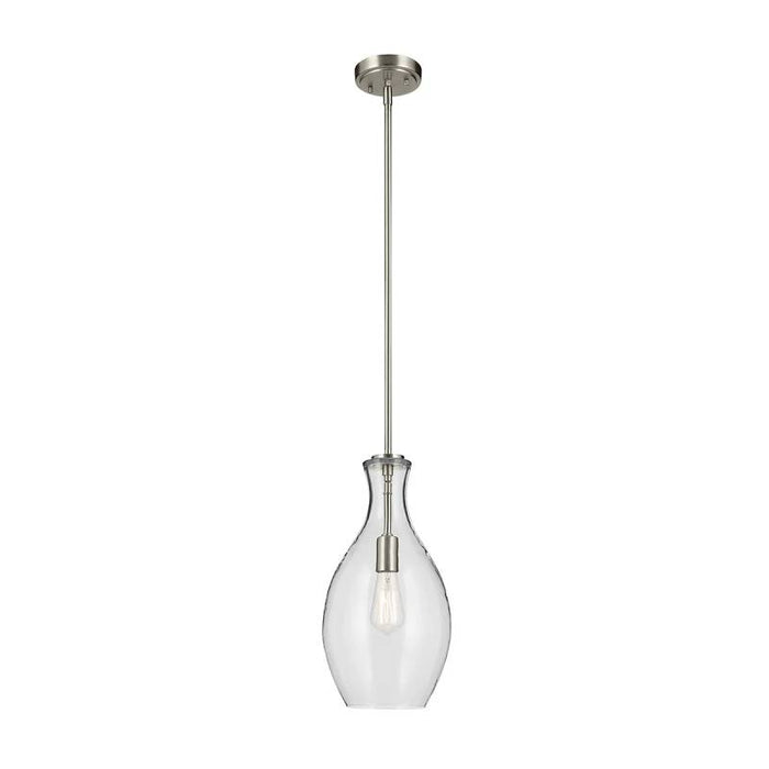 Kichler 42047 Everly 1-lt 9" Pendant-Brushed Nickel