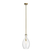 Kichler 42047 Everly 1-lt 9" Pendant-Natural Brass