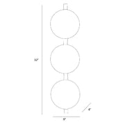 Arteriors 42080 Diesel 6-lt 32" Tall Wall Sconce