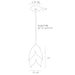 Arteriors 42081 Edith 1-lt 8" Pendant