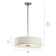Kichler 42121 4-lt 20" Semi Flush