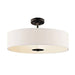 Kichler 42121 4-lt 20" Semi Flush-Olde Bronze