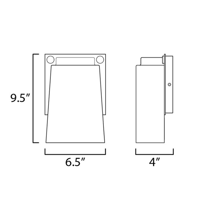 Maxim 42122 Rivet 1-lt 10" Tall LED Outdoor Wall Sconce