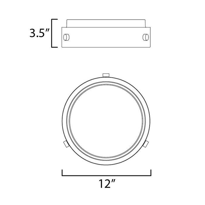 Maxim 42129 Rivet 1-lt 12" LED Flush Mount