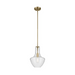 Kichler 42141 Everly 1- lt 11" Bell Pendant - Natural Brass/Clear Seeded