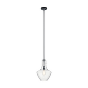 Kichler 42141 Everly 1- lt 11" Bell Pendant - Black/Clear