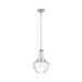 Kichler 42141 Everly 1- lt 11" Bell Pendant - Chrome/Clear