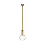 Kichler 42141 Everly 1- lt 11" Bell Pendant - Natural Brass/Clear