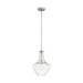 Kichler 42141 Everly 1- lt 11" Bell Pendant - Brushed Nickel/Clear Seeded