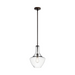 Kichler 42141 Everly 1- lt 11" Bell Pendant - Olde Bronze/Clear