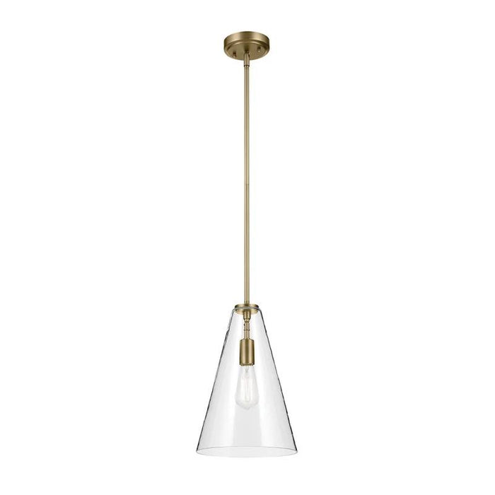 Kichler 42199 Everly 1-lt 10" Pendant-Natural Brass