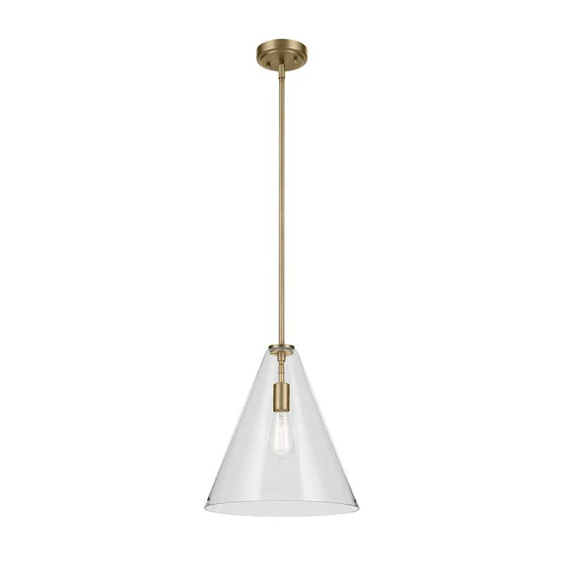 Kichler 42200 Everly 1-lt 14" Pendant-Natural Brass