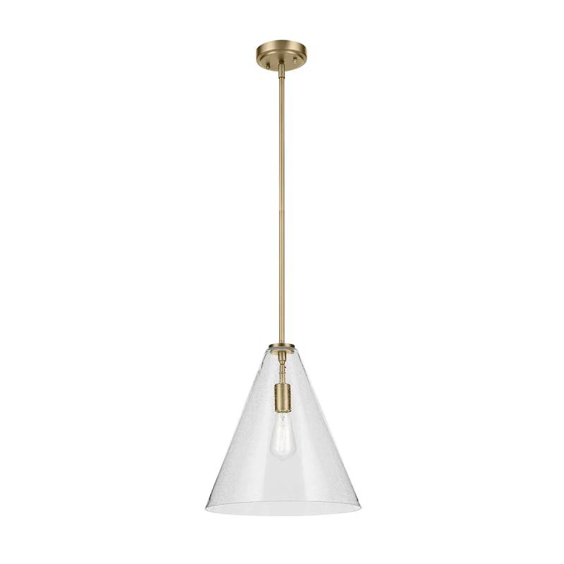 Kichler 42200 Everly 1-lt 14" Pendant-Natural Brass