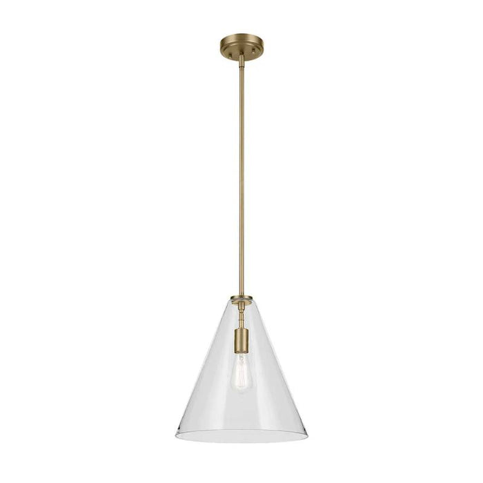 Kichler 42200 Everly 1-lt 14" Pendant-Natural Brass