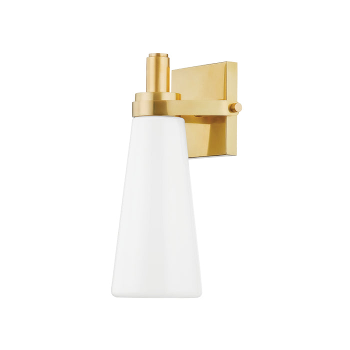Hudson Valley 4221 Trude 1-lt 12" Tall Wall Sconce - Aged Brass