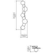 Accord 4224 Luna 4-lt 47" Tall Wall Lamp