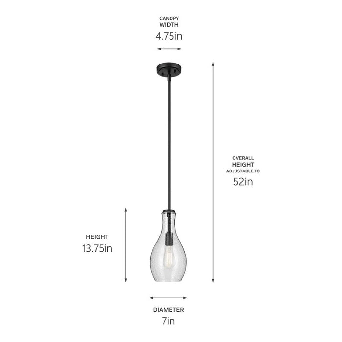 Kichler 42456 Everly 1-lt 7" Pendant