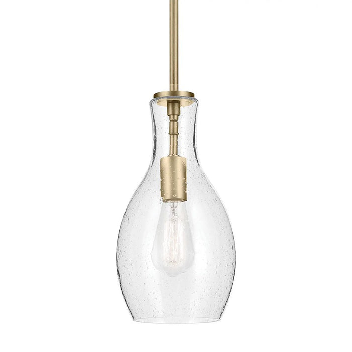 Kichler 42456 Everly 1-lt 7" Pendant-Natural Brass
