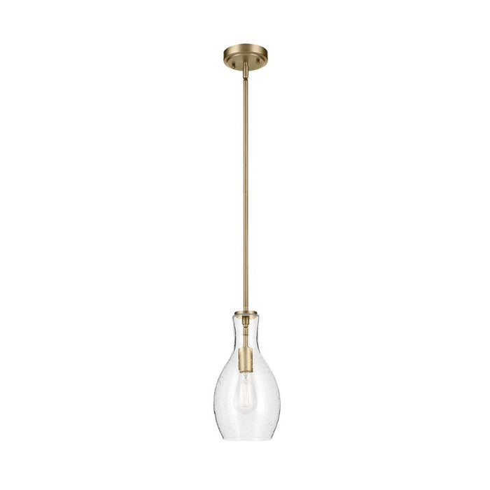Kichler 42456 Everly 1-lt 7" Pendant-Natural Brass
