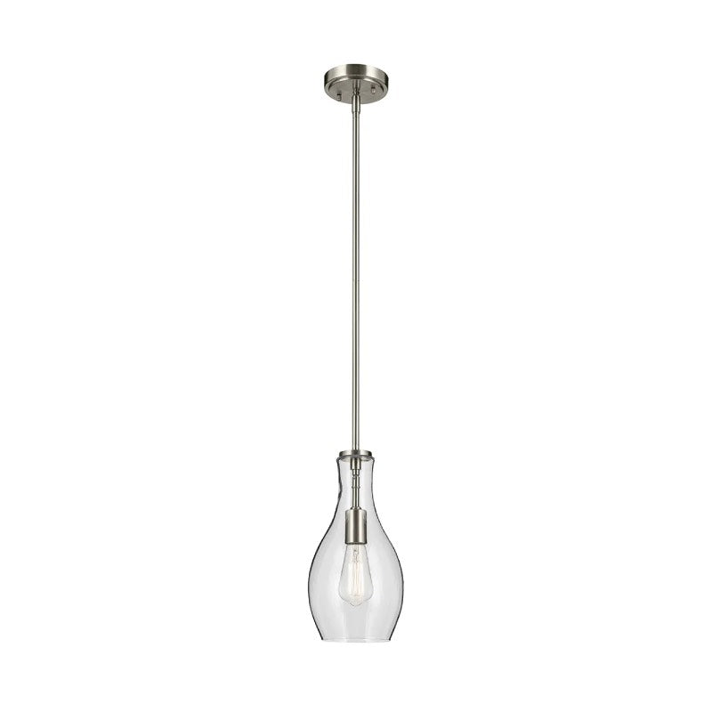 Kichler 42456 Everly 1-lt 7" Pendant-Brushed Nickel