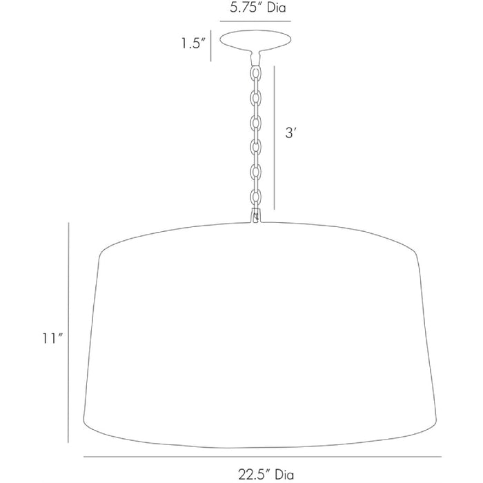 Arteriors 42466 Anderson 3-lt 23" Pendant