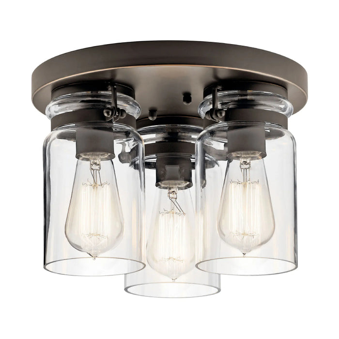 Kichler 42891 Brinley 3-lt 12" Flush Mount - Olde Bronze