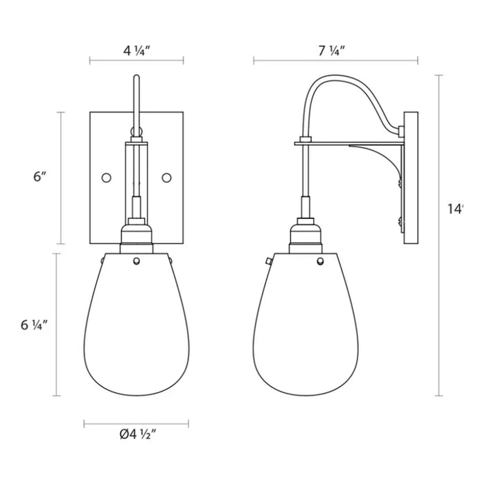 Sonneman 4290 Chelsea 1-lt 14" Tall Sconce
