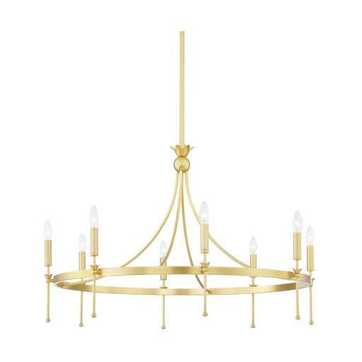 Hudson Valley 4338 Gates 8-lt 39" Chandelier-Aged Brass