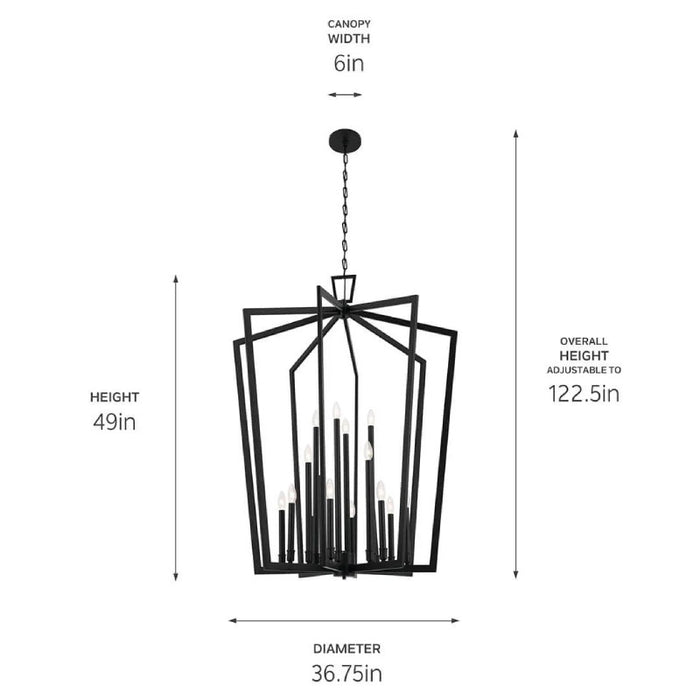 Kichler 43499 Abbotswell 16-lt 37" Chandelier