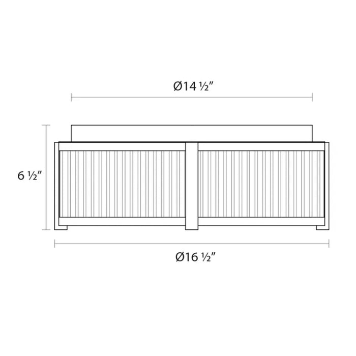 Sonneman 4355 Roxy 3-lt 17" Surface Mount