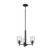 Kichler 43670 Shailene 3-lt 18" Chandelier - Black/Clear