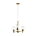 Kichler 43670 Shailene 3-lt 18" Chandelier - Natural Brass/Clear