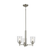 Kichler 43670 Shailene 3-lt 18" Chandelier - Brushed Nickel/Clear