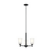 Kichler 43670 Shailene 3-lt 18" Chandelier - Black/Satin Etched