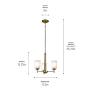 Kichler 43670 Shailene 3-lt 18" Chandelier