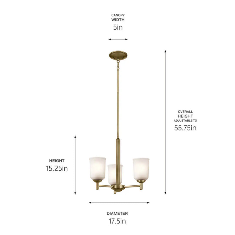 Kichler 43670 Shailene 3-lt 18" Chandelier