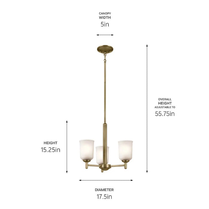 Kichler 43670 Shailene 3-lt 18" Chandelier