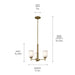 Kichler 43670 Shailene 3-lt 18" Chandelier