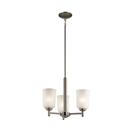 Kichler 43670 Shailene 3-lt 18" Chandelier - Brushed Nickel/Satin Etched