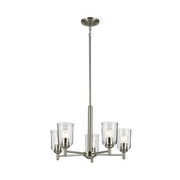 Kichler 43671 Shailene 5-lt 24" Chandelier - Brushed Nickel/Clear