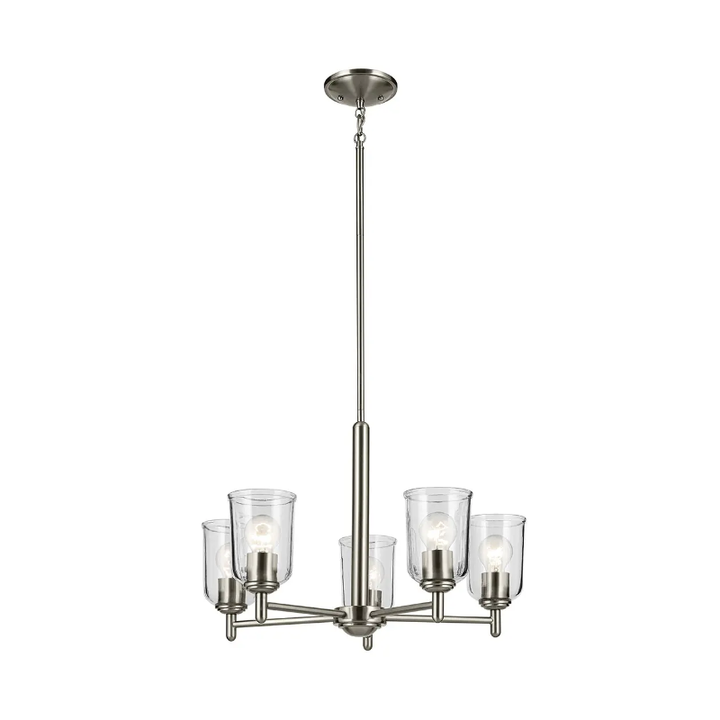 Kichler 43671 Shailene 5-lt 24" Chandelier - Brushed Nickel/Clear