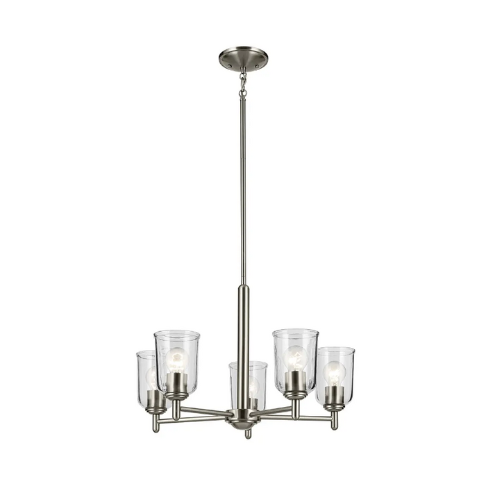 Kichler 43671 Shailene 5-lt 24" Chandelier - Brushed Nickel/Clear